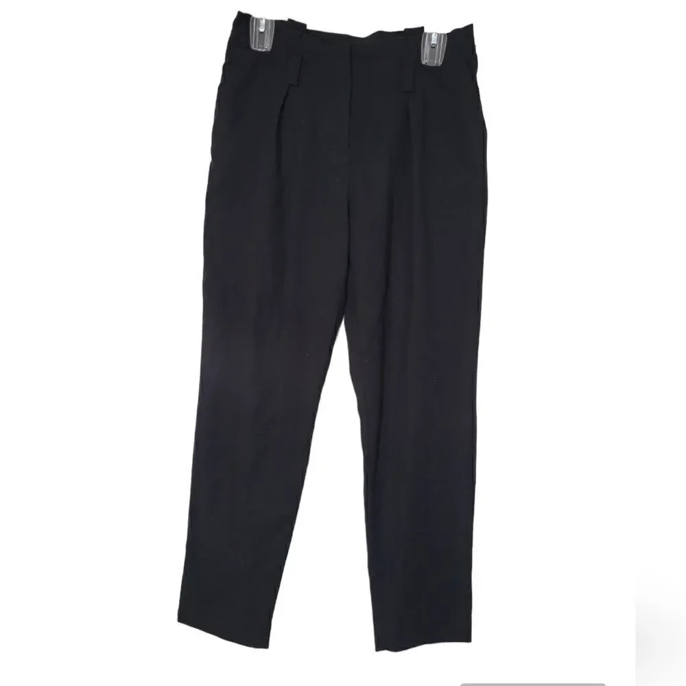 Mango basics high waisted cropped pants